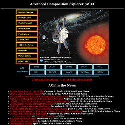 Advanced Composition Explorer (ACE) Home Page