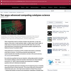 Ten ways advanced computing catalyzes science