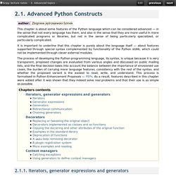2.1. Advanced Python Constructs — Scipy lecture notes