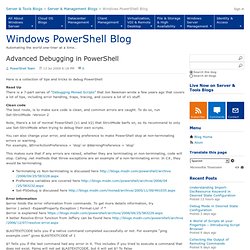 Advanced Debugging in PowerShell - Windows PowerShell Blog