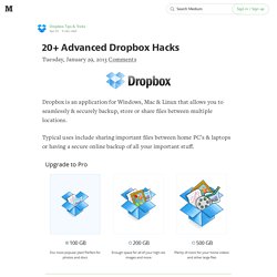 20+ Advanced Dropbox Hacks