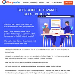 Guide to Advanced Guest Blogging