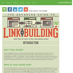The Advanced Guide to Link Building