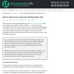 5 Advanced Landscape Photography Tips