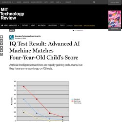 IQ Test Result: Advanced AI Machine Matches Four-Year-Old Child's Score