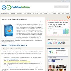 Advanced Web Ranking Review