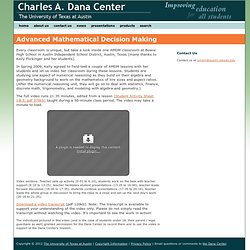 Charles A. Dana Center - Advanced Mathematical Decision Making