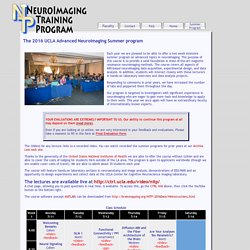 Advanced Neuroimaging 2016 Summer Program