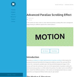 Advanced Parallax Scrolling Effect