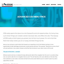 Advanced CSS Menu Trick