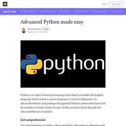 Advanced Python made easy - Quick Code - Medium