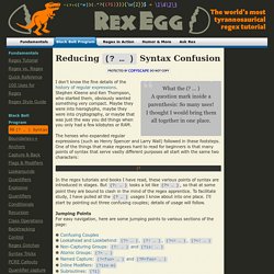 Advanced Regex Tutorial—Regex Syntax