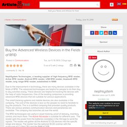 Buy the Advanced Wireless Devices in the Fields of RFID Article