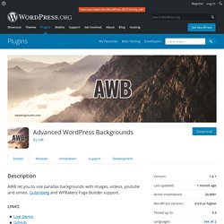 Advanced WordPress Backgrounds – WordPress plugin