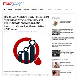 Healthcare Analytics Market Trends 2021, Technology Advancement, Research Report, Growth Analysis, Industry Overview, Merger, Size, Segmentation, CAGR Value