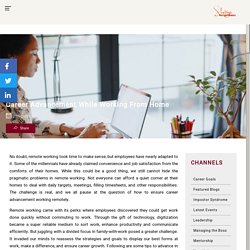 Career Advancement While Working From Home
