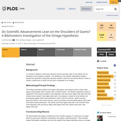 Do Scientific Advancements Lean on the Shoulders of Giants? A Bibliometric Investigation of the Ortega Hypothesis