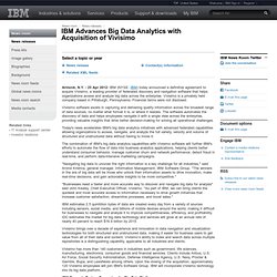 2012-04-25 IBM Advances Big Data Analytics with Acquisition of Vivisimo