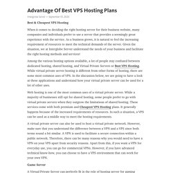 Advantage Of Best VPS Hosting Plans – Telegraph