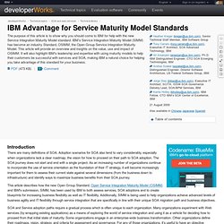 Advantage for Service Maturity Model Standards