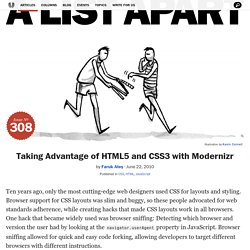Taking Advantage of HTML5 and CSS3 with Modernizr
