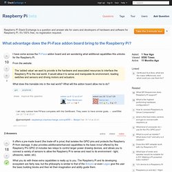 gpio - What advantage does the Pi-Face addon board bring to the Raspberry Pi?