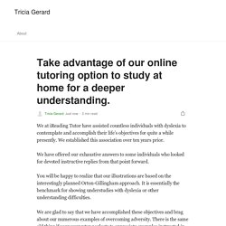 Take advantage of our online tutoring option to study at home for a deeper understanding.