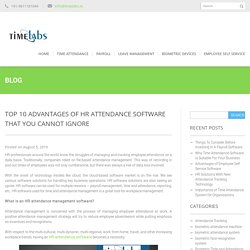 Advantages of HR Attendance Software