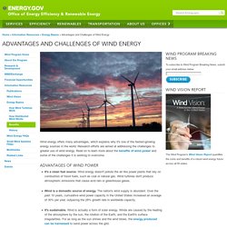 Advantages and Challenges of Wind Energy