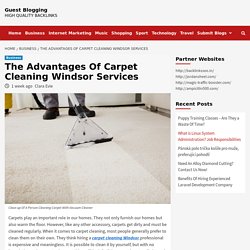 The Advantages Of Carpet Cleaning Windsor Services