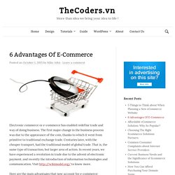 6 Advantages Of E-Commerce