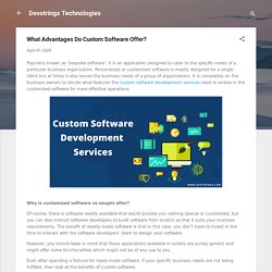 What Advantages Do Custom Software Offer?