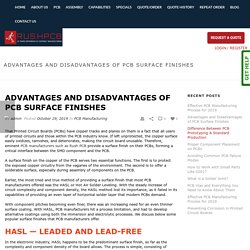 Advantages and Disadvantages of PCB Surface Finishes