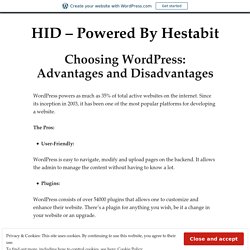 Choosing WordPress: Advantages and Disadvantages