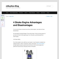 4 Stroke Engine Advantages and Disadvantages