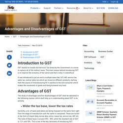 Benefits of GST