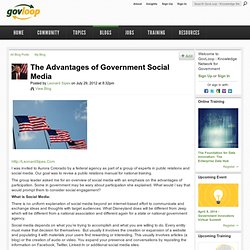 The Advantages of Government Social Media