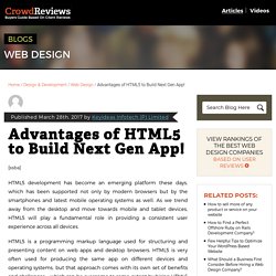 Advantages of HTML5 to Build Next Gen App! - CrowdReviews.com Blog