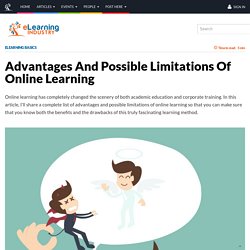 Advantages And Possible Limitations Of Online Learning
