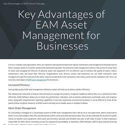 Key Advantages of EAM Asset Management for Businesses