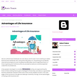 Advantages of Life Insurance