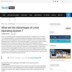 What are the Advantages of Linux Operating System ? - Multi Tech News