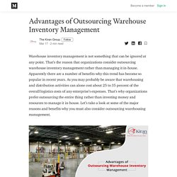 4 Advantages of Outsourcing Warehouse Inventory Management