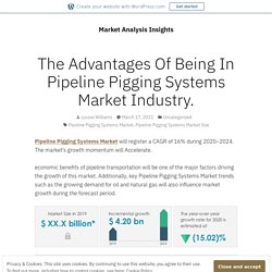 The Advantages Of Being In Pipeline Pigging Systems Market Industry. – Market Analysis Insights