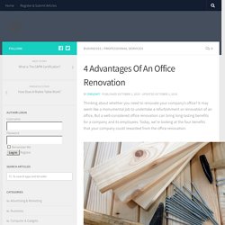 4 Advantages Of An Office Renovation - Office Renovation Malaysia