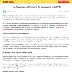 The Advantages of Running Ad Campaigns with PPC