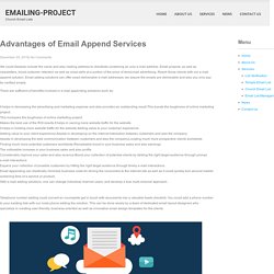 Advantages of Email Append Services - EMAILING-PROJECT