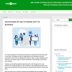 Advantages Of Self-Storage Unit To Business