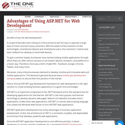 Advantages of Using ASP.NET for Web Development