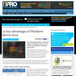 12 key advantages of Windows Server 2012